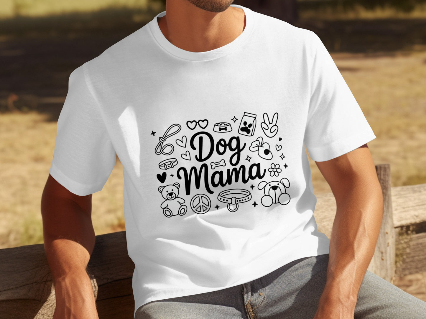 Dog Mama Graphic Tee Shirt Casual Pet Lover Apparel