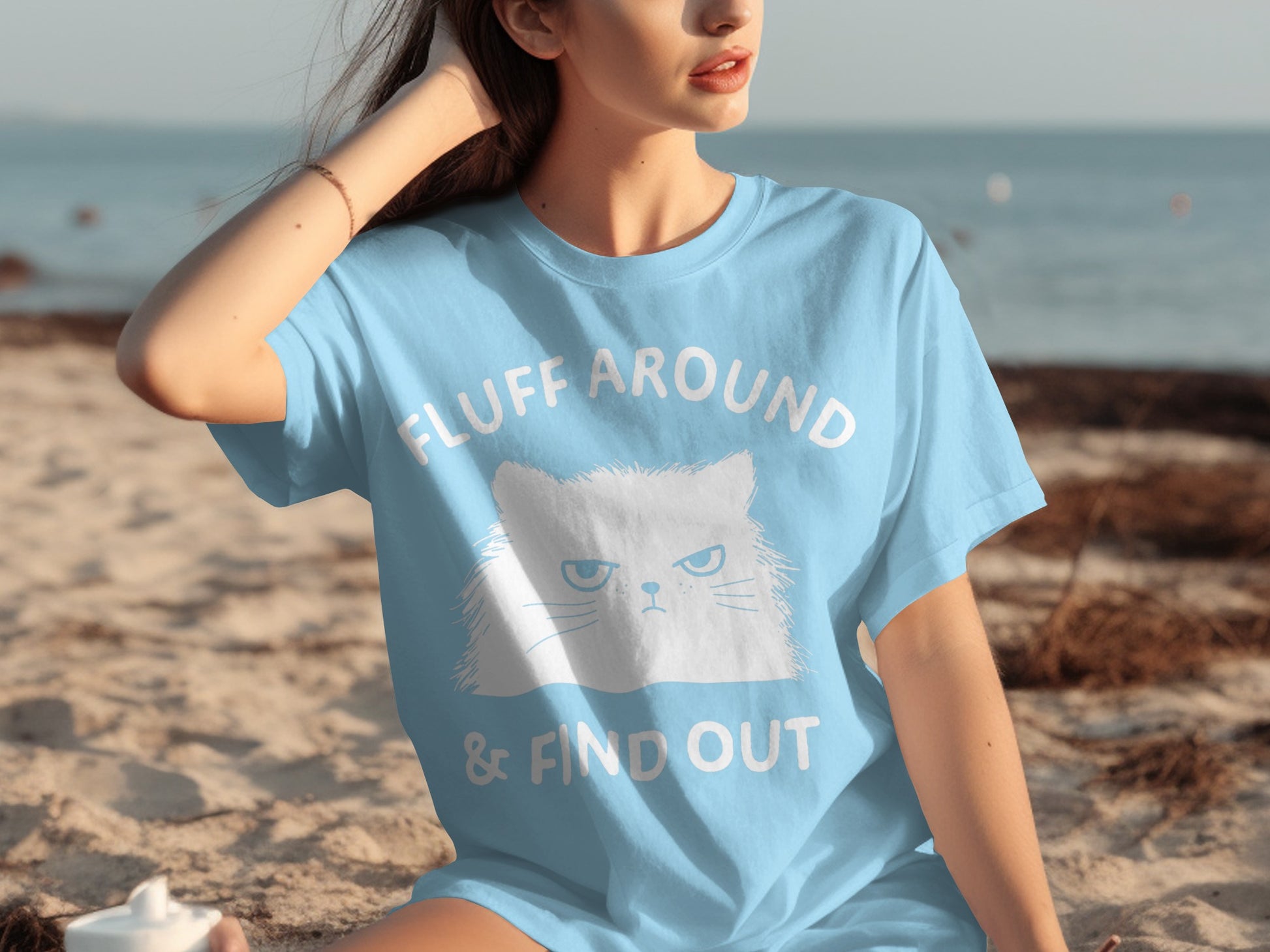 Fluff Around & Find Out Cat Graphic T-Shirt