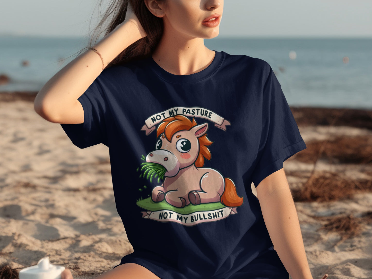 Not My Pasture Not My Bullshit Horse Graphic Tee