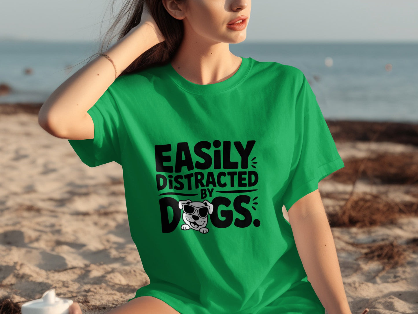 Easily Distracted By Dogs Funny Statement Shirt