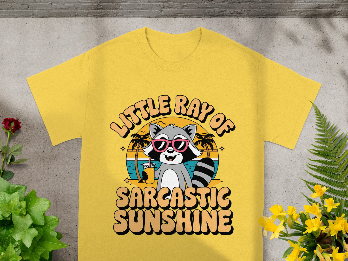 Little Ray of Sarcastic Sunshine Raccoon Tee