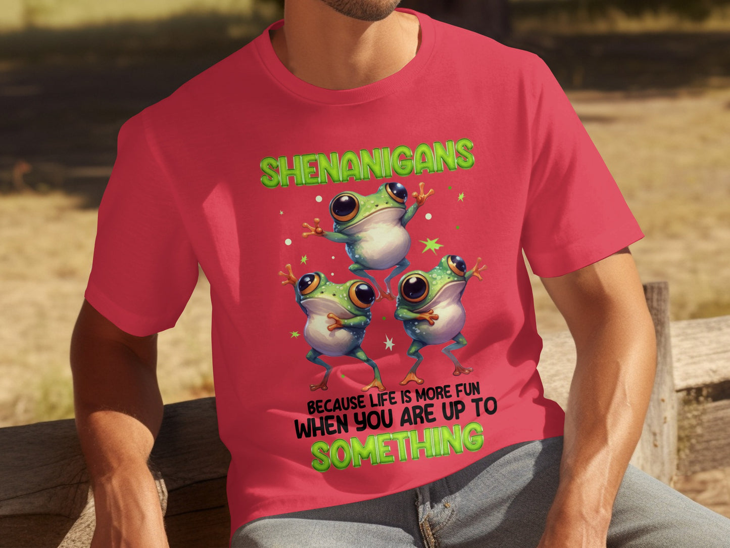 Shenanigans Frog Graphic Tee Life Fun Shirt