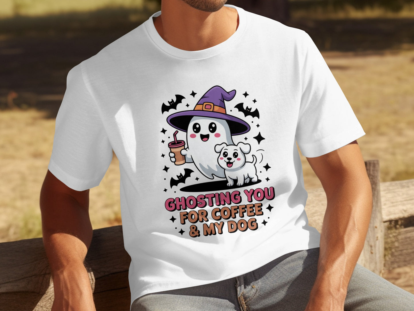 Ghosting You for Coffee and My Dog Shirt Halloween Tee