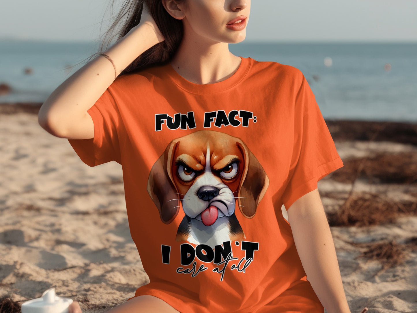 Fun Fact I Don't Care At All Animated Dog Shirt