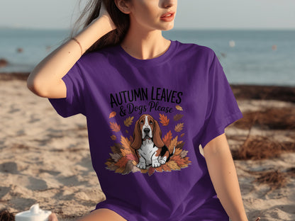 Autumn Leaves and Dogs Please Graphic Tee