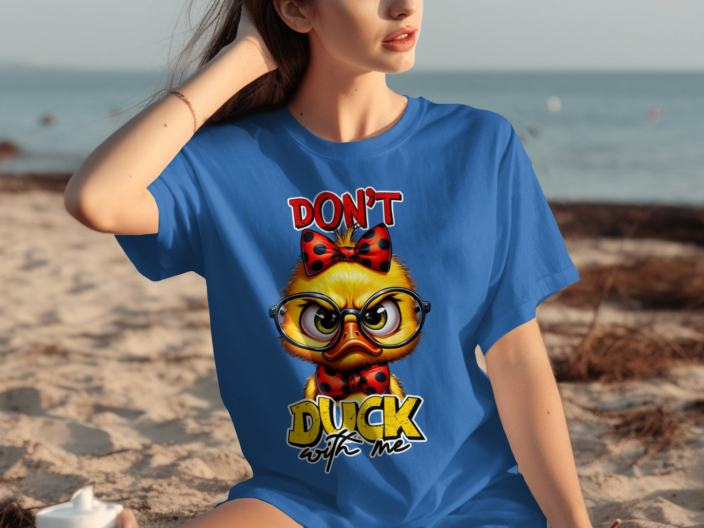 Don't Duck With Me Cartoon Duck Graphic T-Shirt