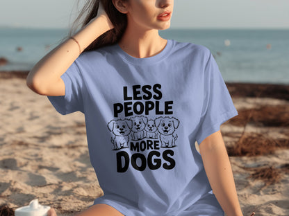 Less People More Dogs Adorable Dog Lover Shirt