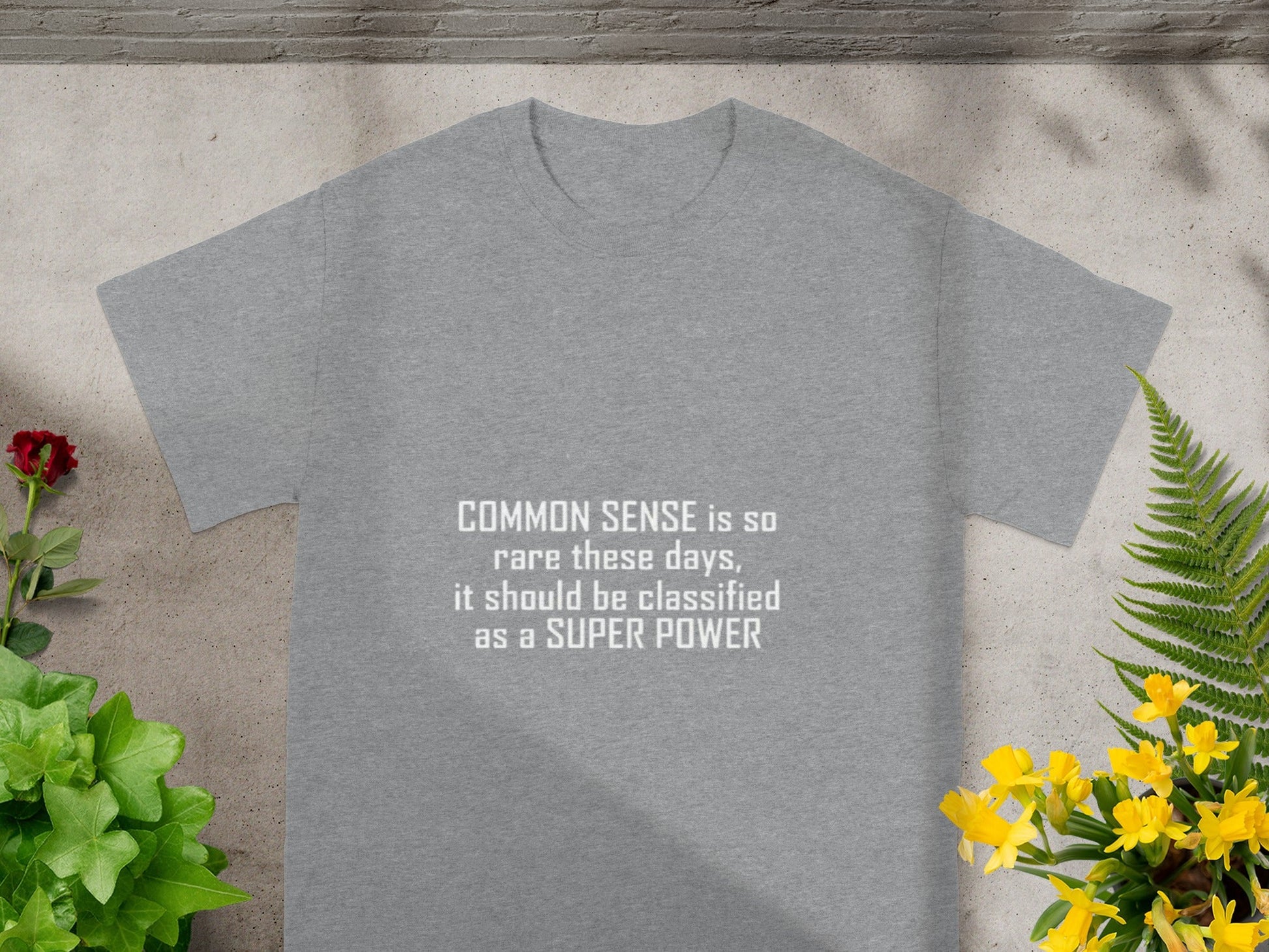 COMMON SENSE is so rare these days classified as a SUPER POWER shirt