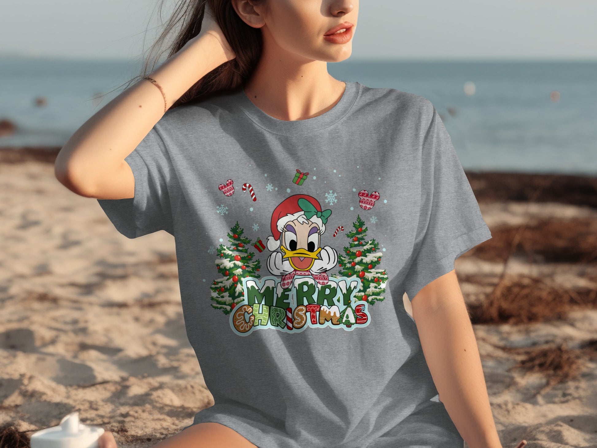 Merry Christmas Cartoon Character Graphic Tee