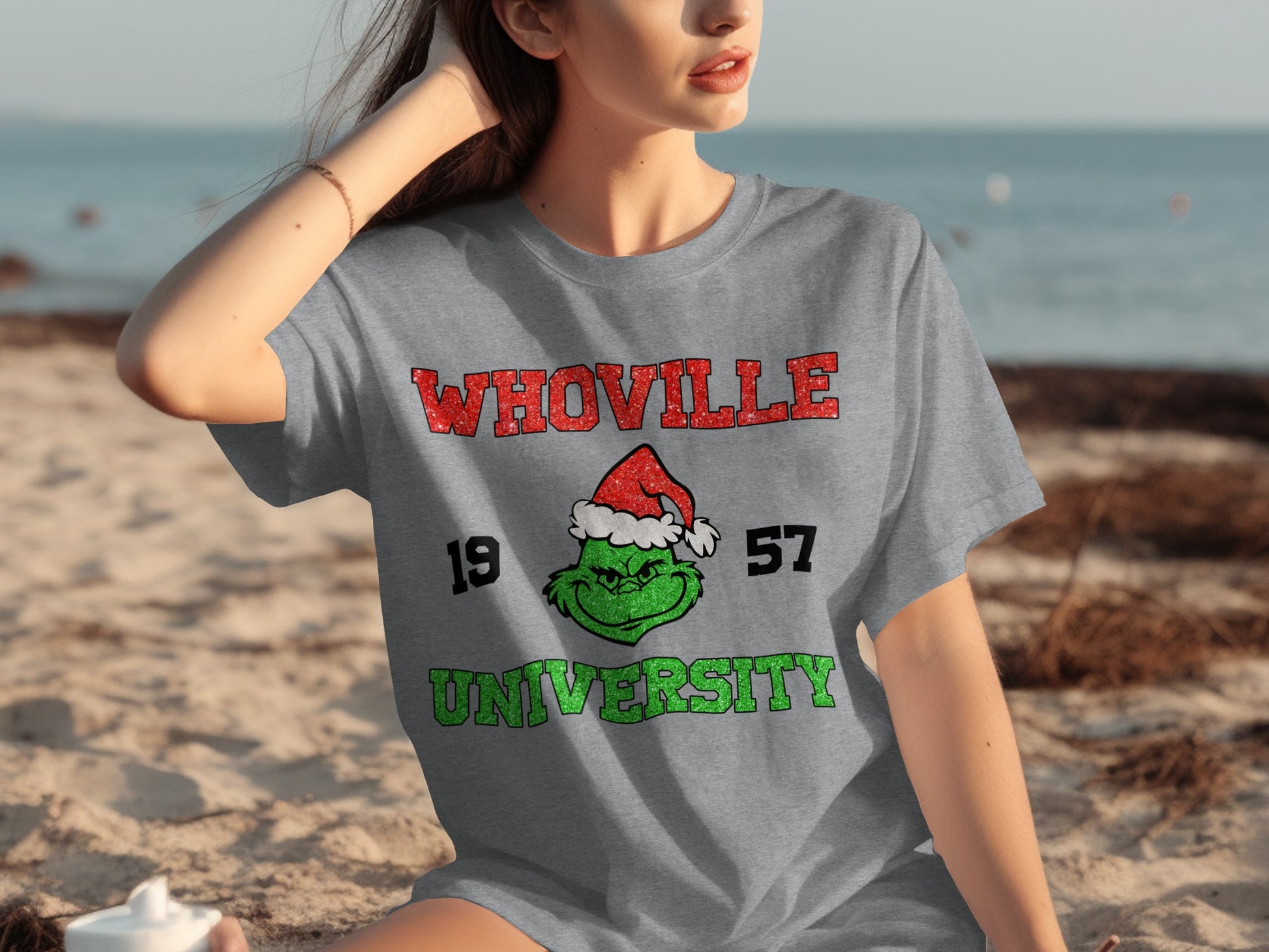Whoville University 1957 Grinch Christmas T-Shirt