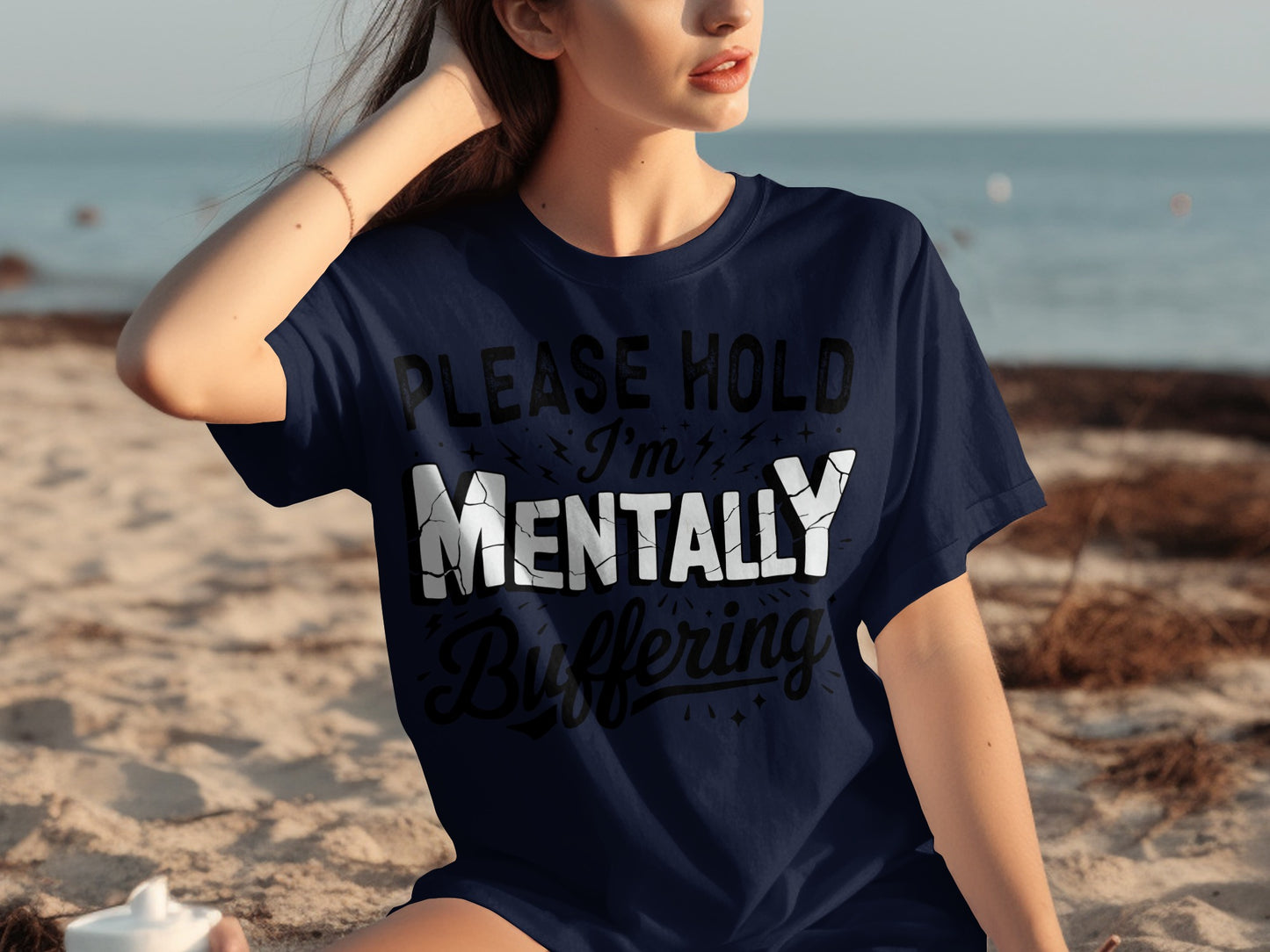 Please Hold I'm Mentally Buffering Graphic Tee