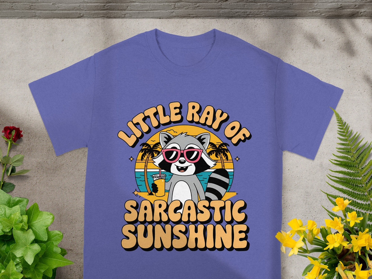 Little Ray of Sarcastic Sunshine Raccoon Tee