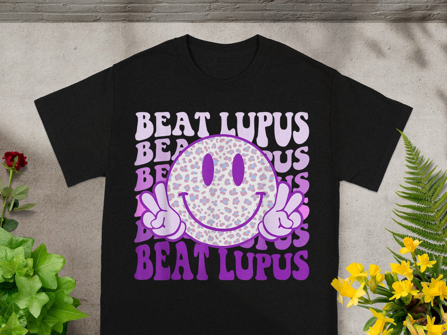 Beat Lupus Smiley Face Peace Sign T-shirt
