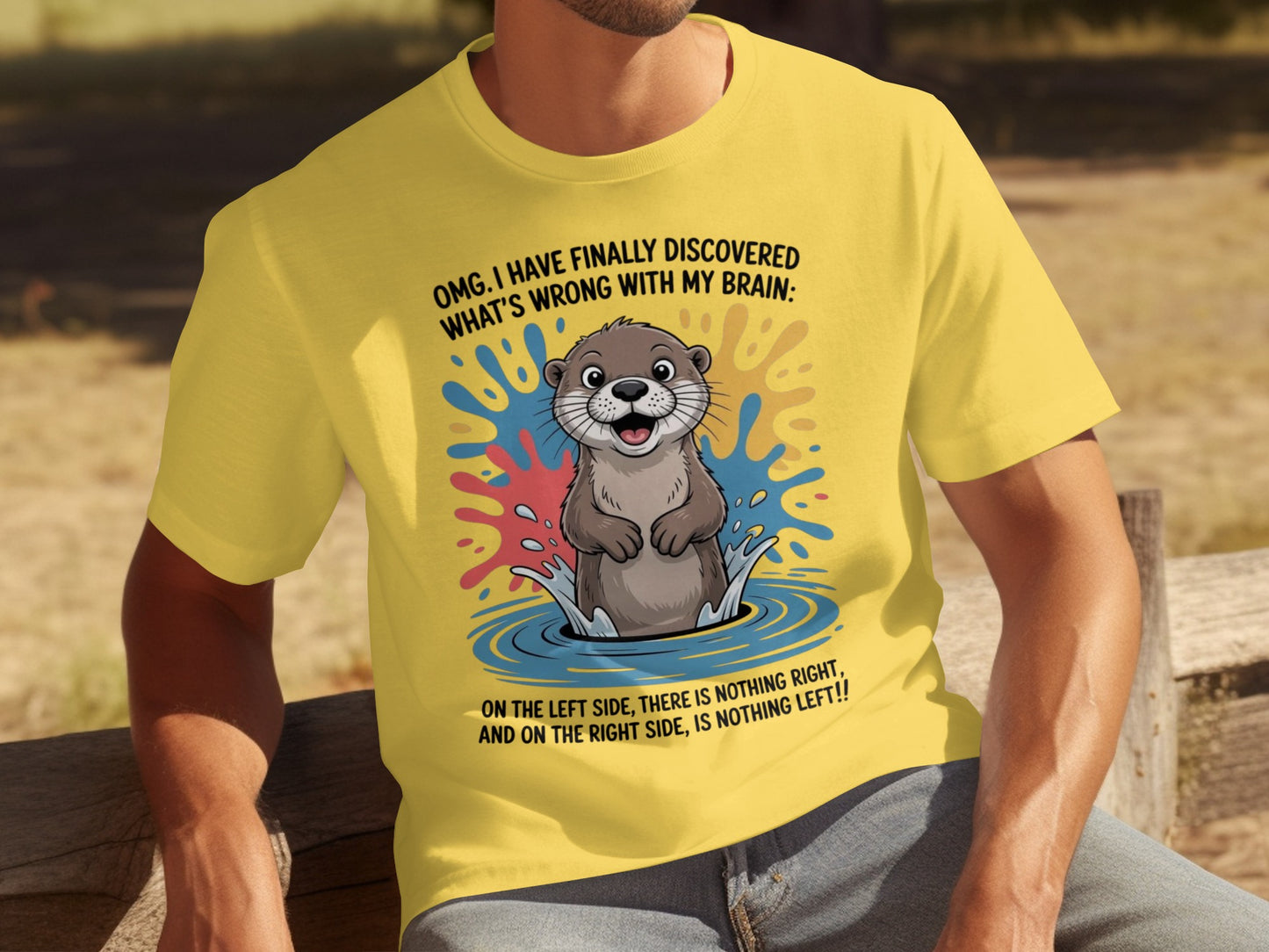Funny Otter Brain Discovery Quote T-shirt