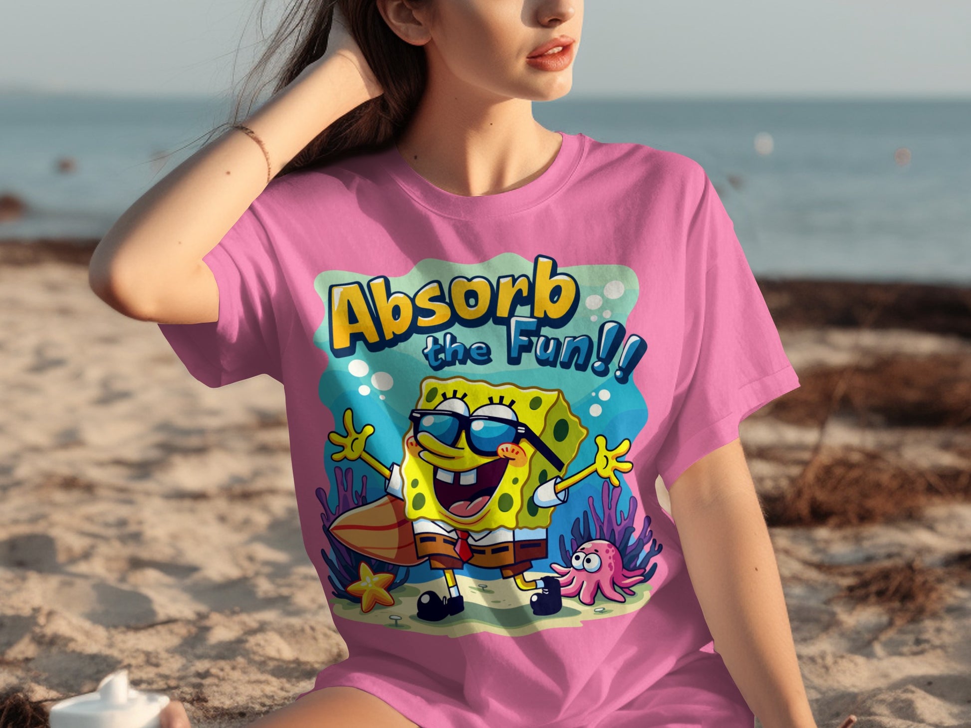 Absorb the Fun Sponge Graphic Casual Wear Shirt
