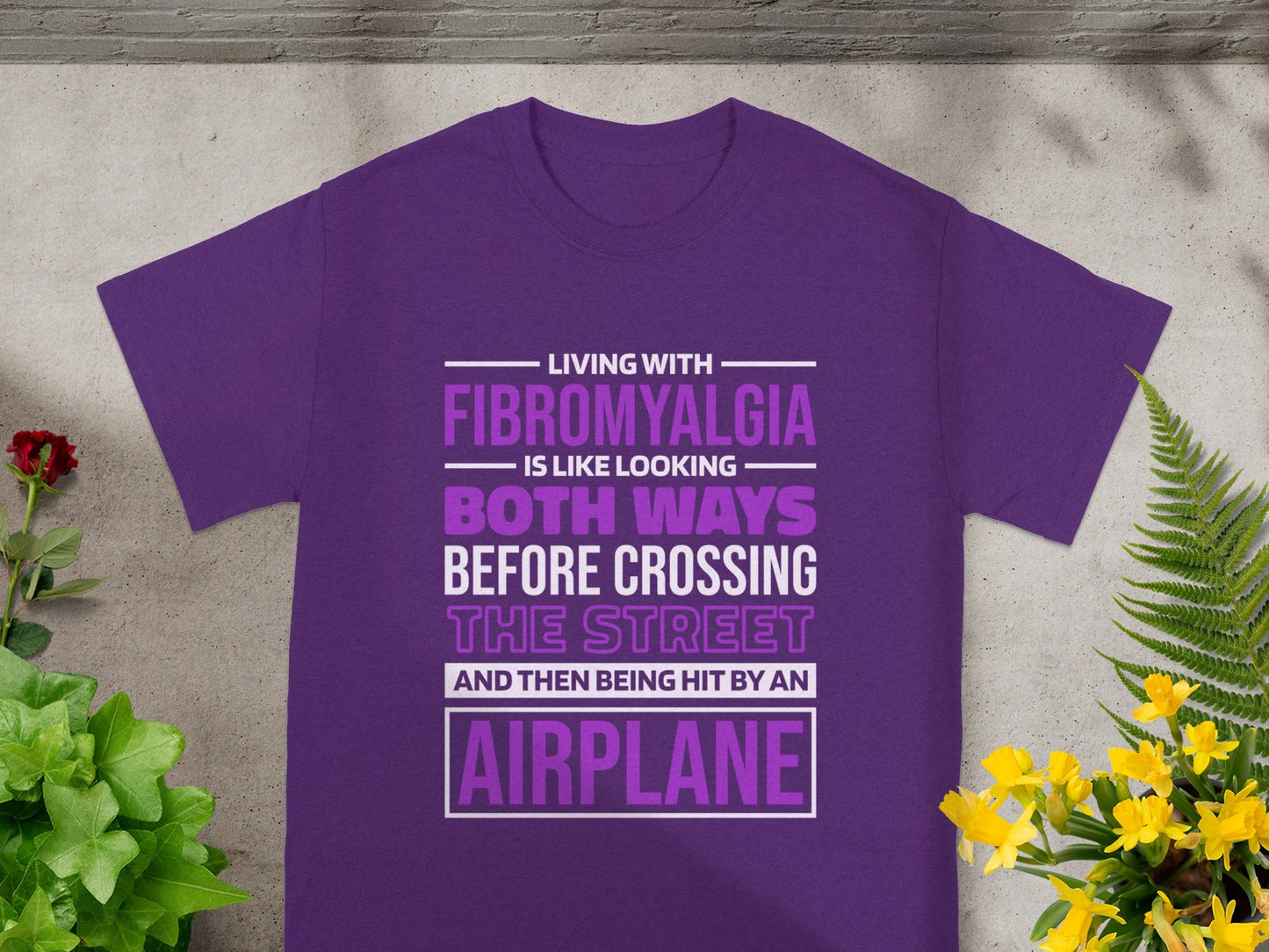 Living with Fibromyalgia Airplane Impact T-Shirt