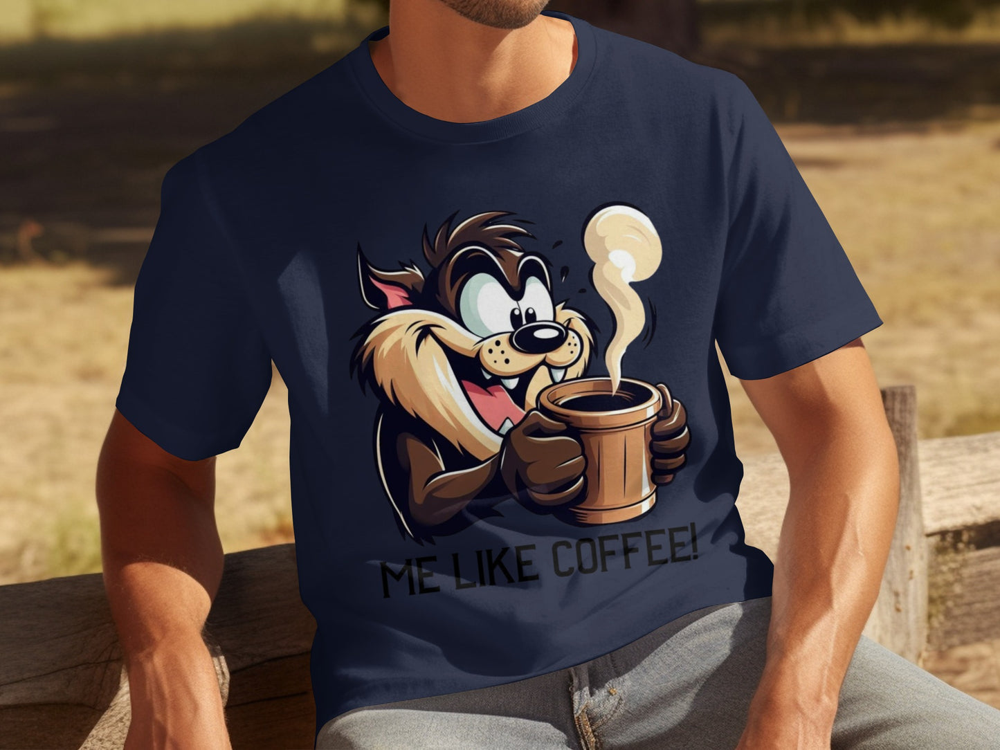 Me Like Coffee Cartoon Character T-Shirt