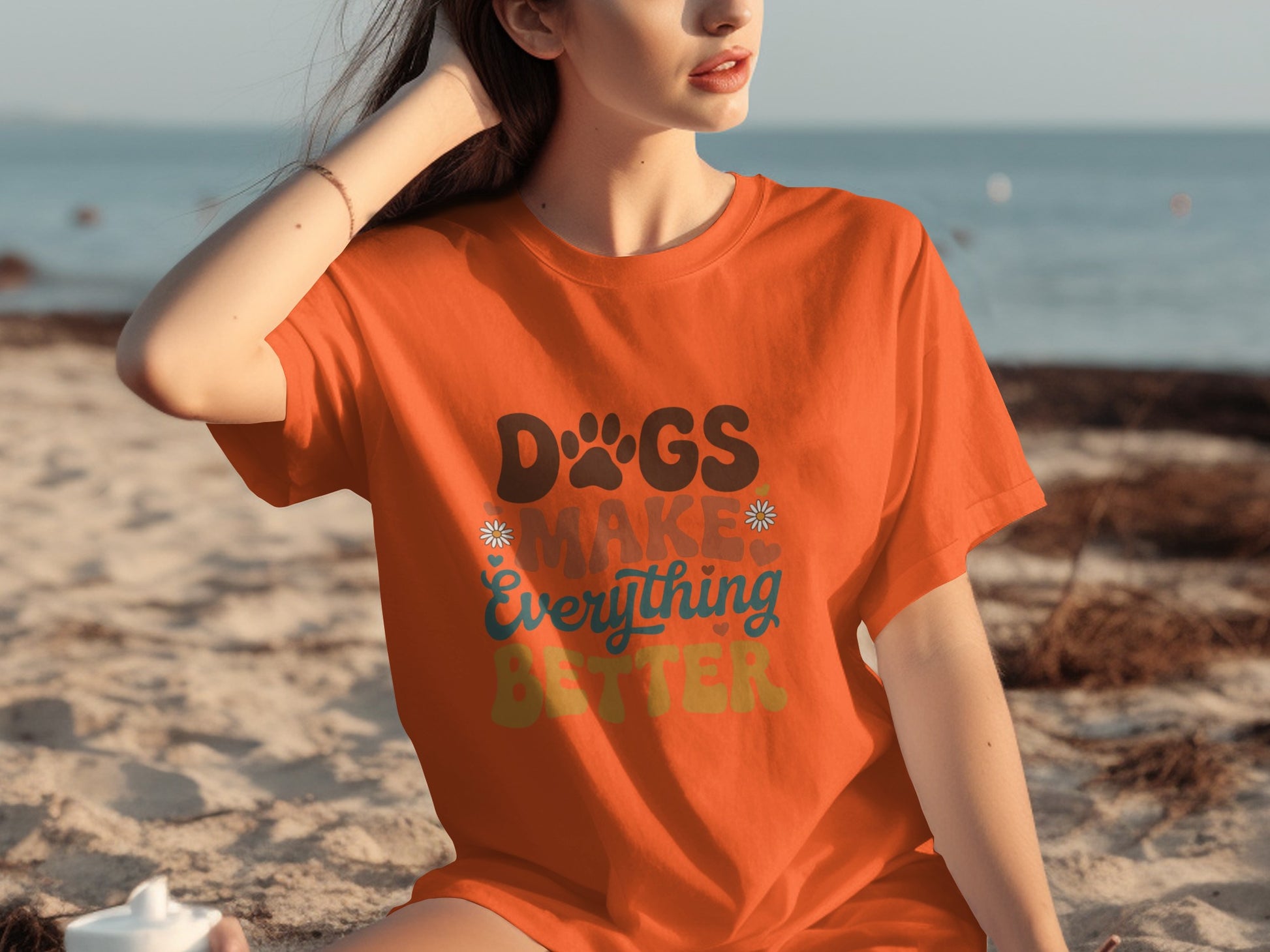 Dogs Make Everything Better Bold Graphic T-Shirt