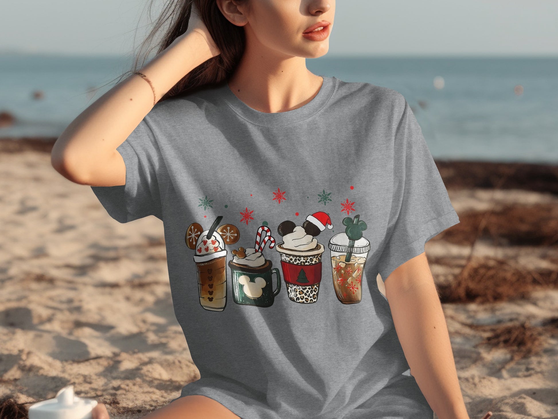 Festive Holiday Themed Beverages Graphic T-Shirt