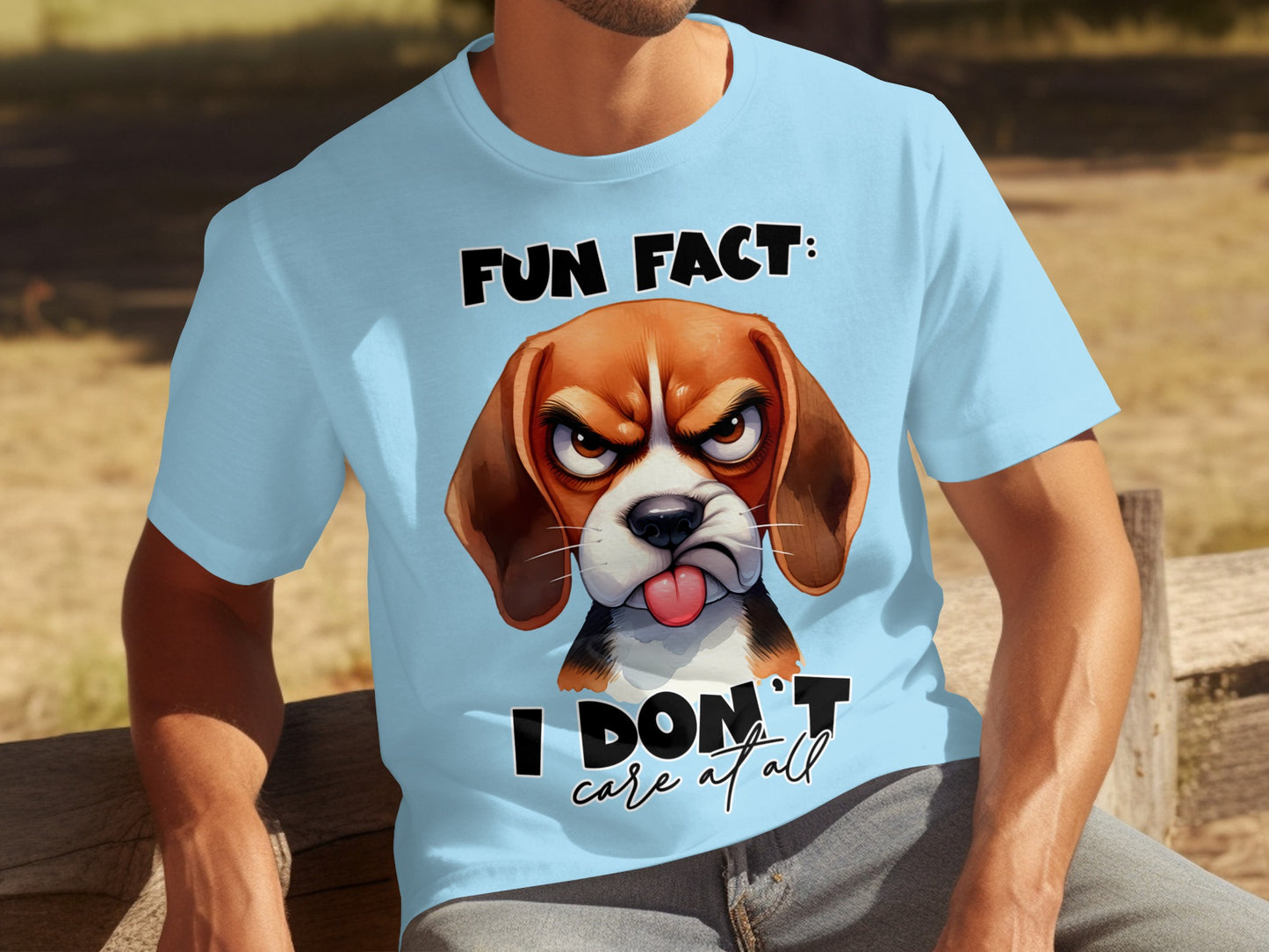 Fun Fact I Don't Care At All Dog Graphic T-Shirt