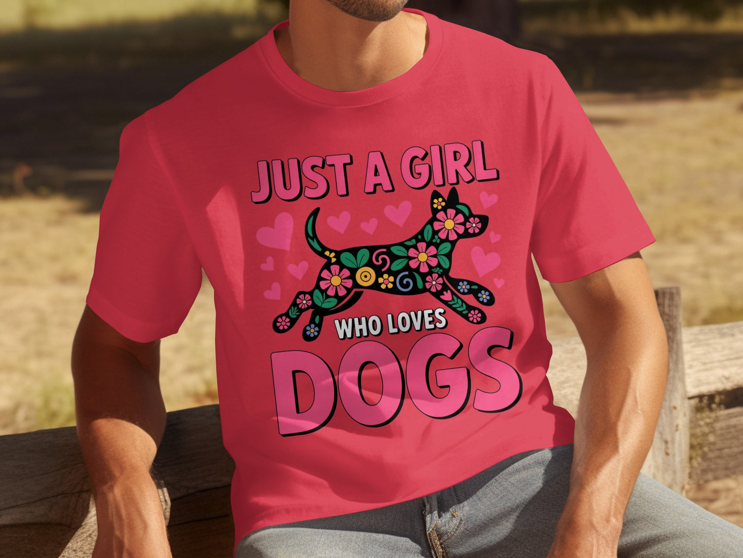 Just A Girl Who Loves Dogs Graphic T-Shirt