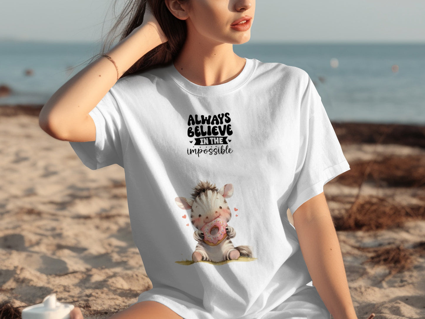 Always Believe In The Impossible Zebra Graphic Shirts
