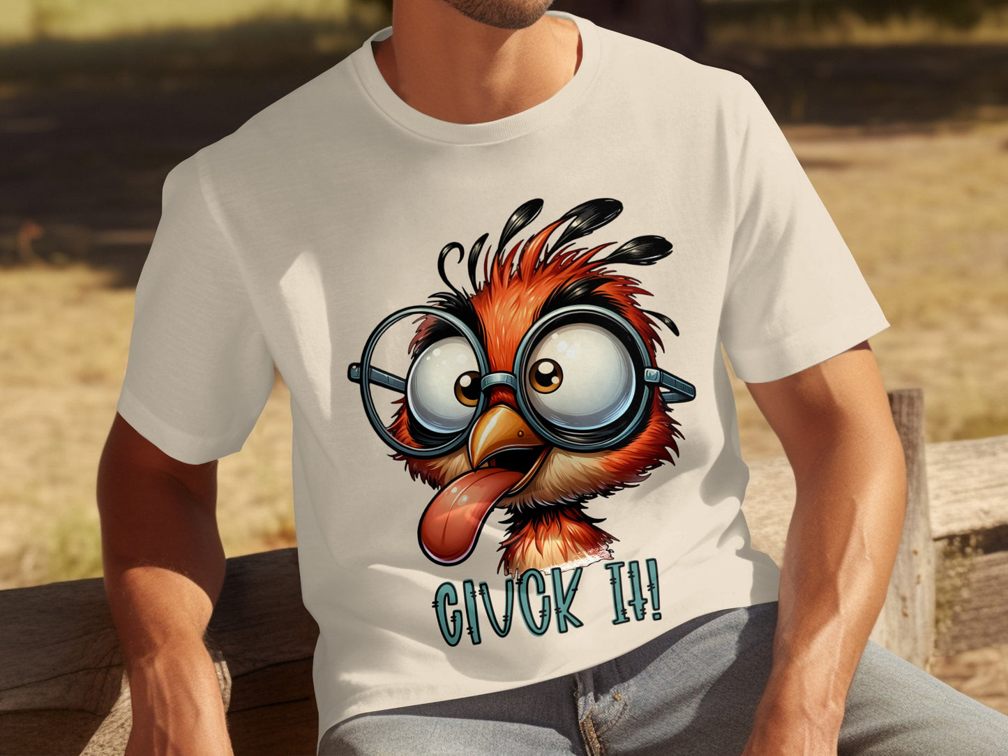 Funny Bird with Glasses Guck It Humorous T-Shirt