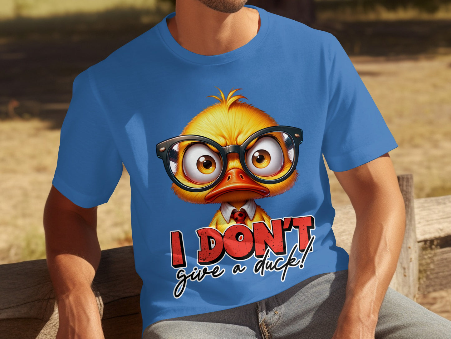 I Don't Give A Duck Funny Graphic Cartoon T-Shirt