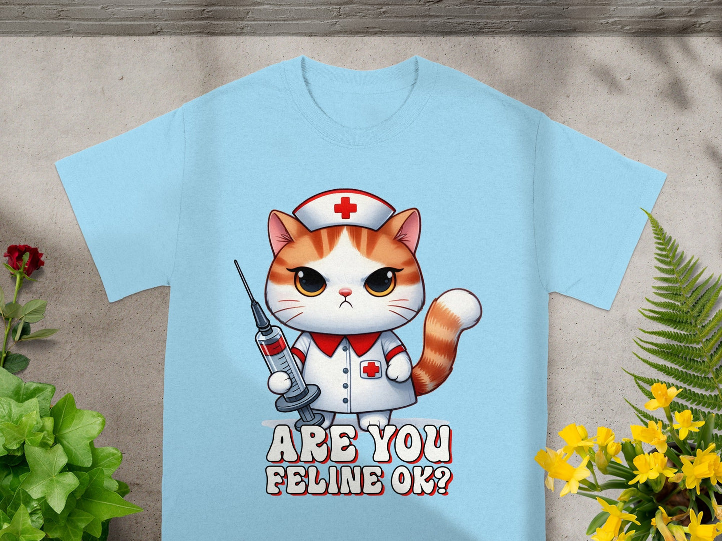Cat Nurse Are You Feline OK Graphic T-Shirt Product