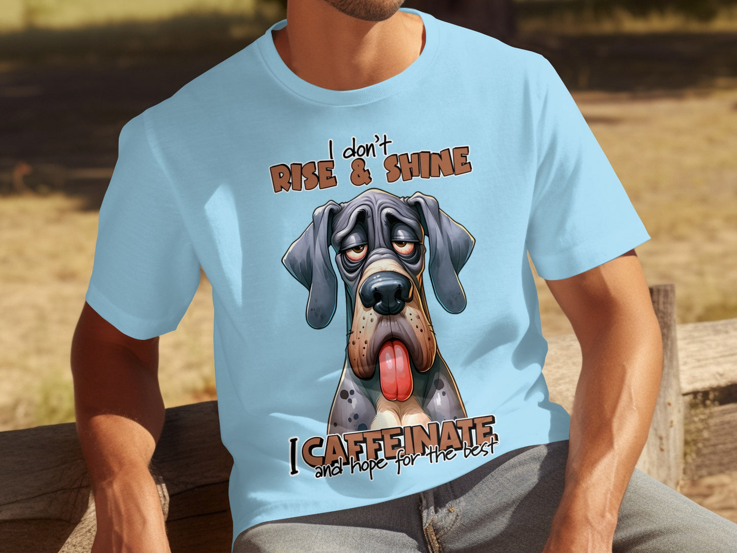 Funny I Don't Rise And Shine I Caffeinate T-Shirt