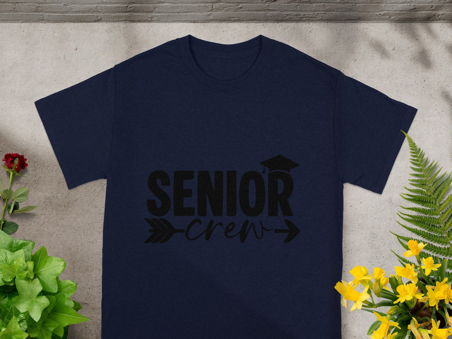 Senior Crew Graphic Tee for Graduating Students