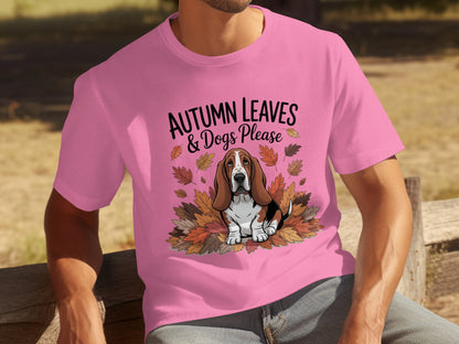 Autumn Leaves Dogs Please Basset Hound T-Shirt
