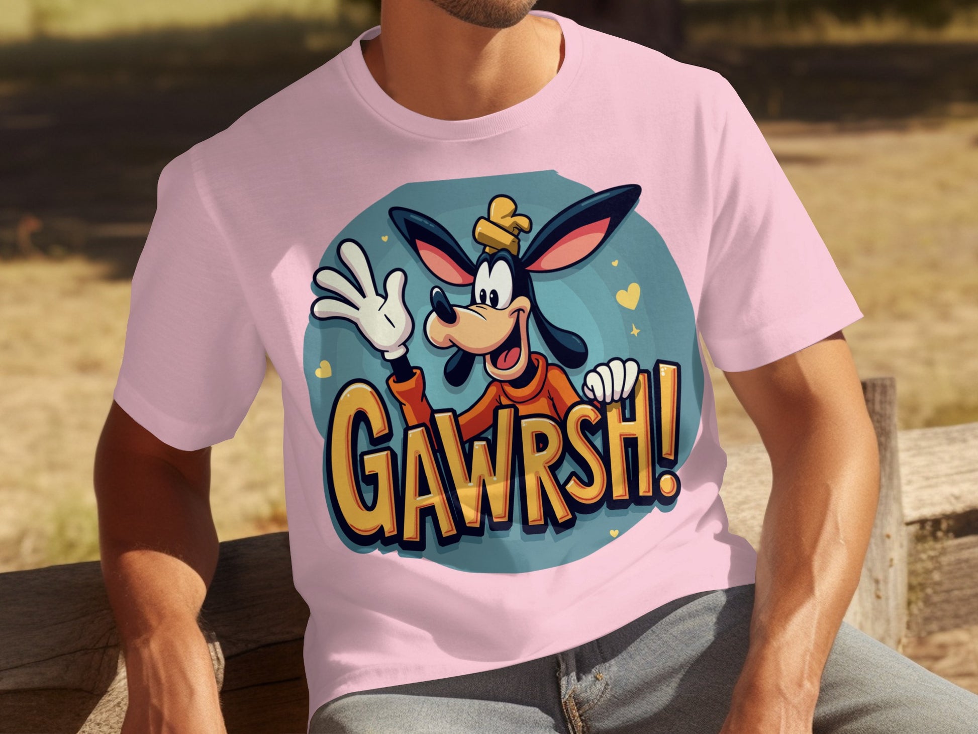 Gawrsh Cartoon Character Design Pink T-shirt