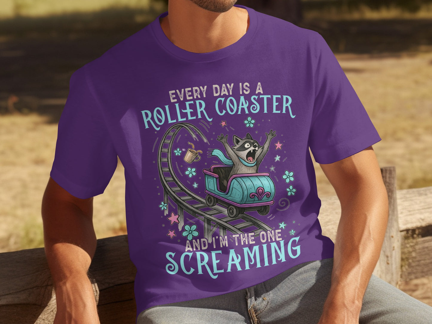 Every Day is a Roller Coaster Screaming T-shirt