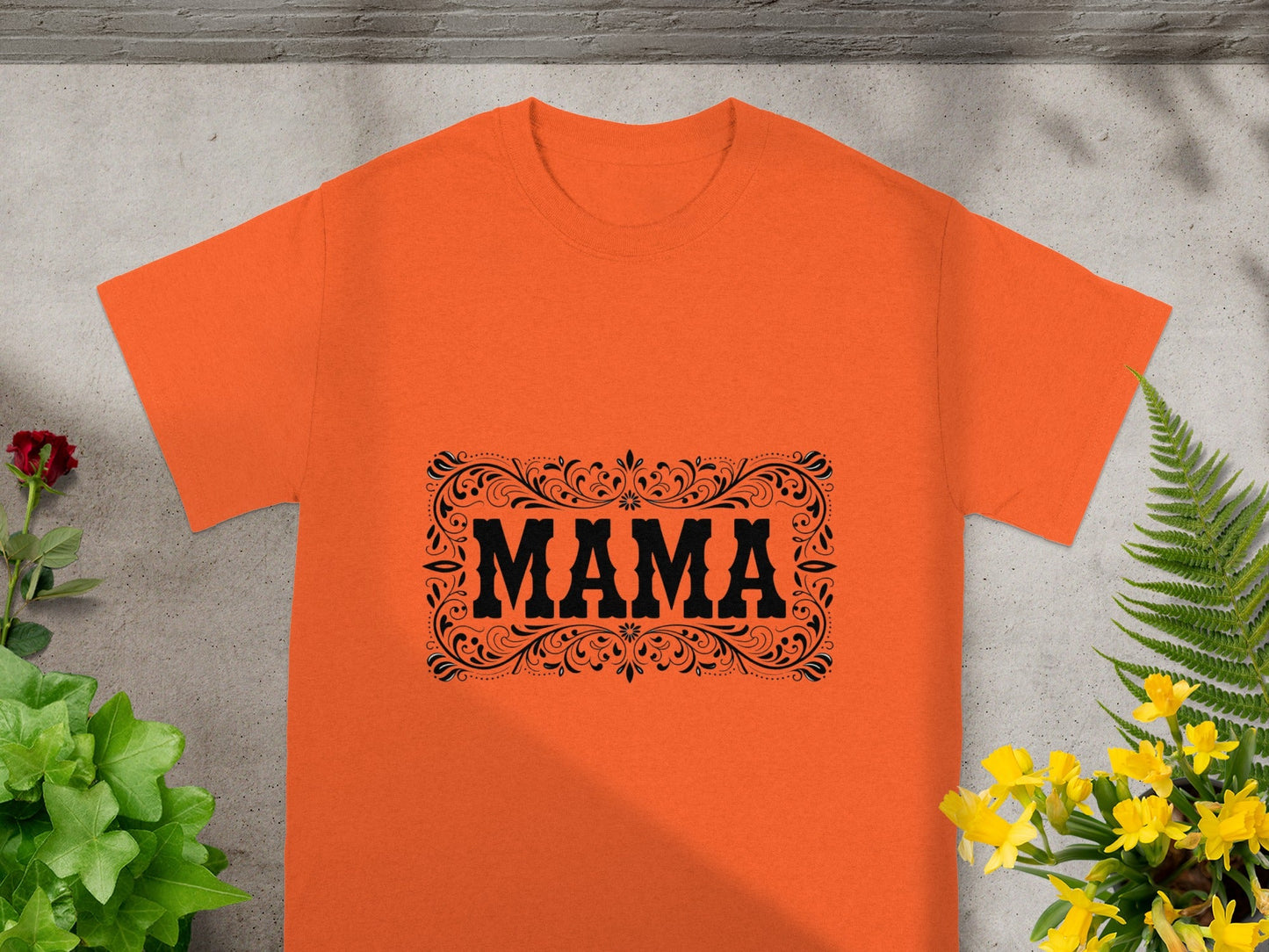 Decorative MAMA Print Casual Wear Graphic Tee