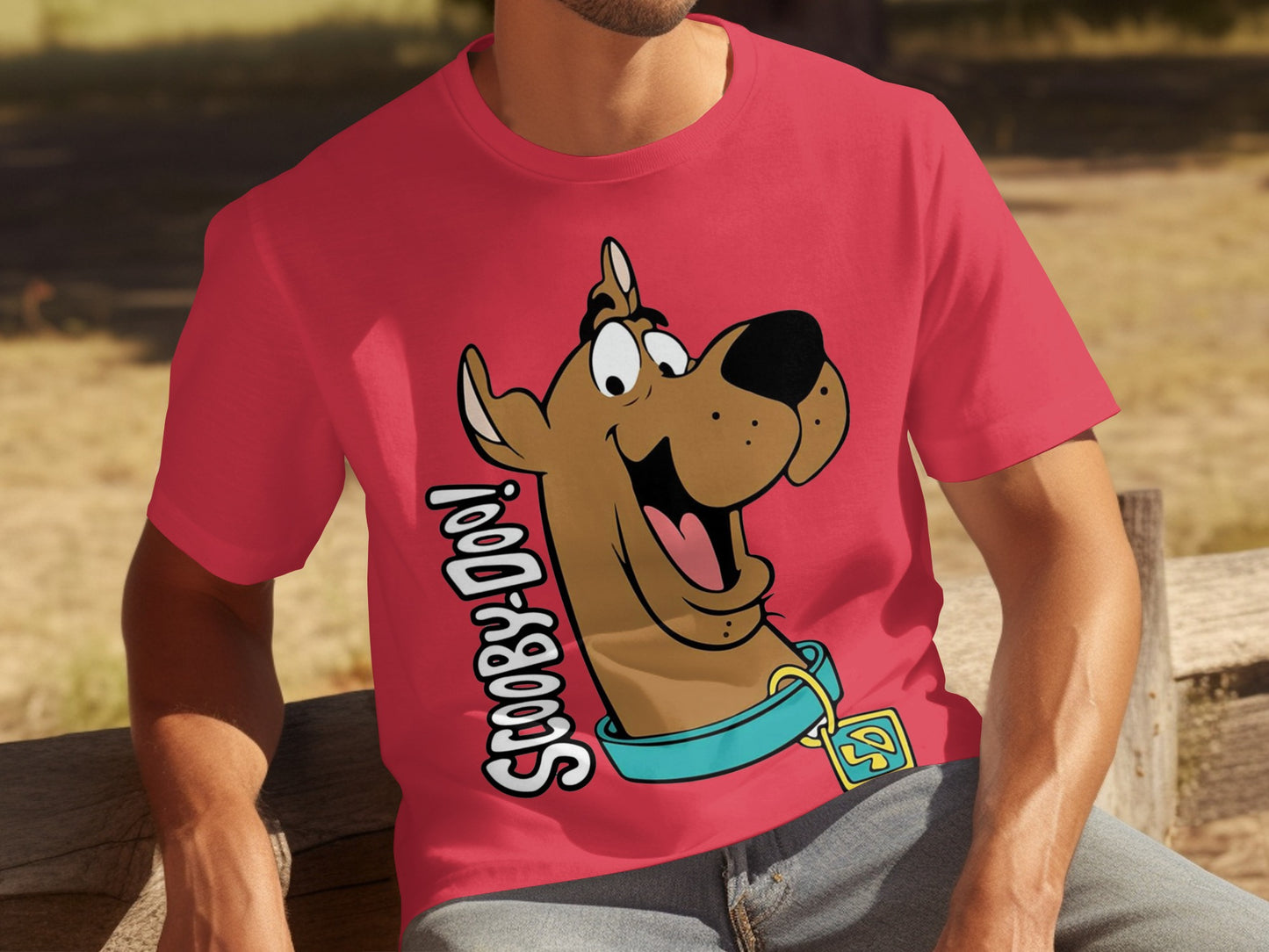 Red Scooby-Doo Graphic Print Men's T-Shirt