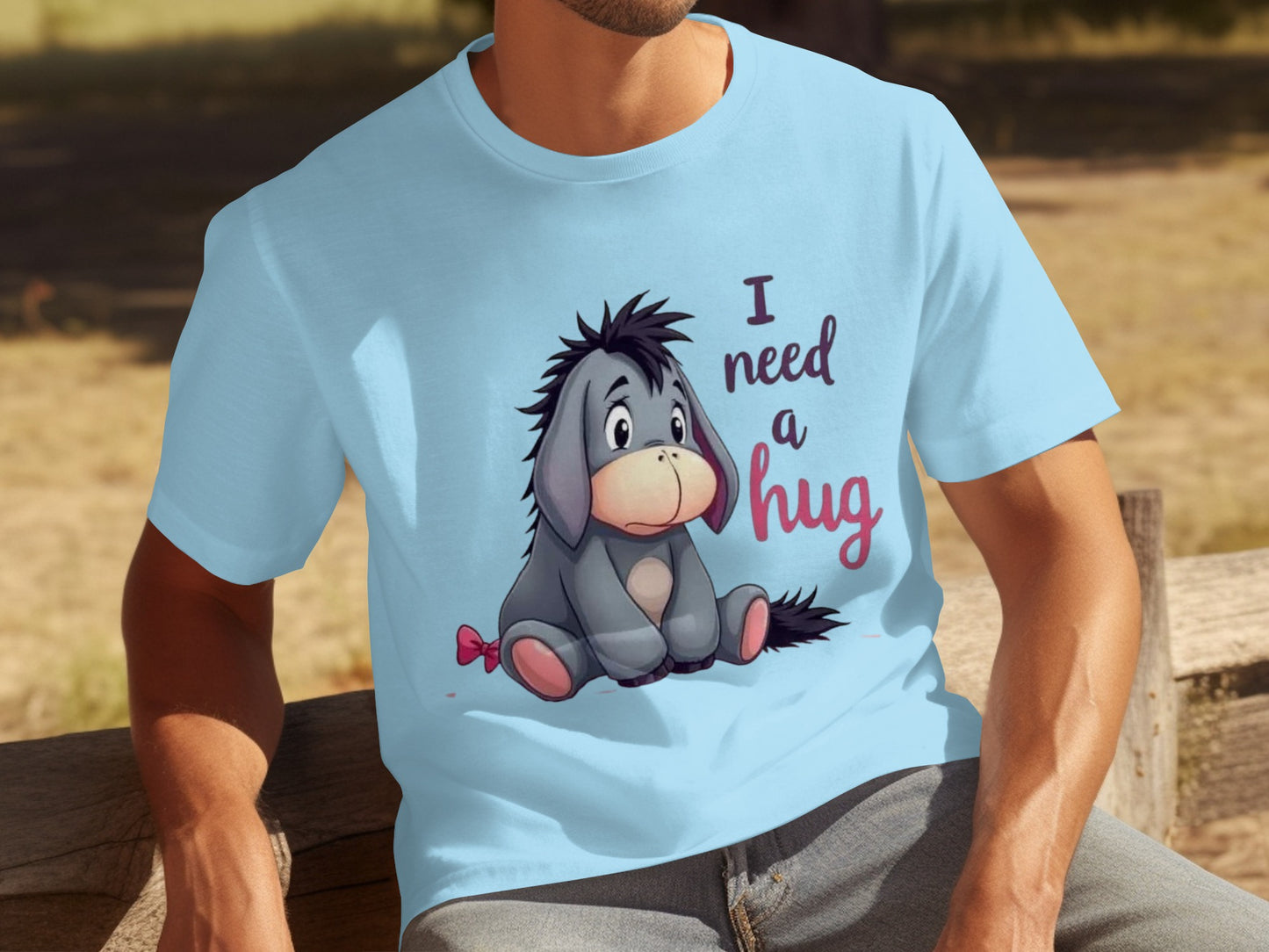 I Need a Hug Adorable Character T-Shirt Cute Graphic