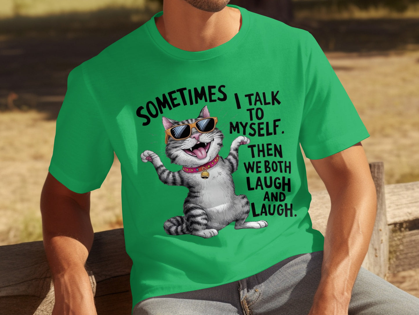 Sometimes I Talk To Myself Funny Cat T-shirt