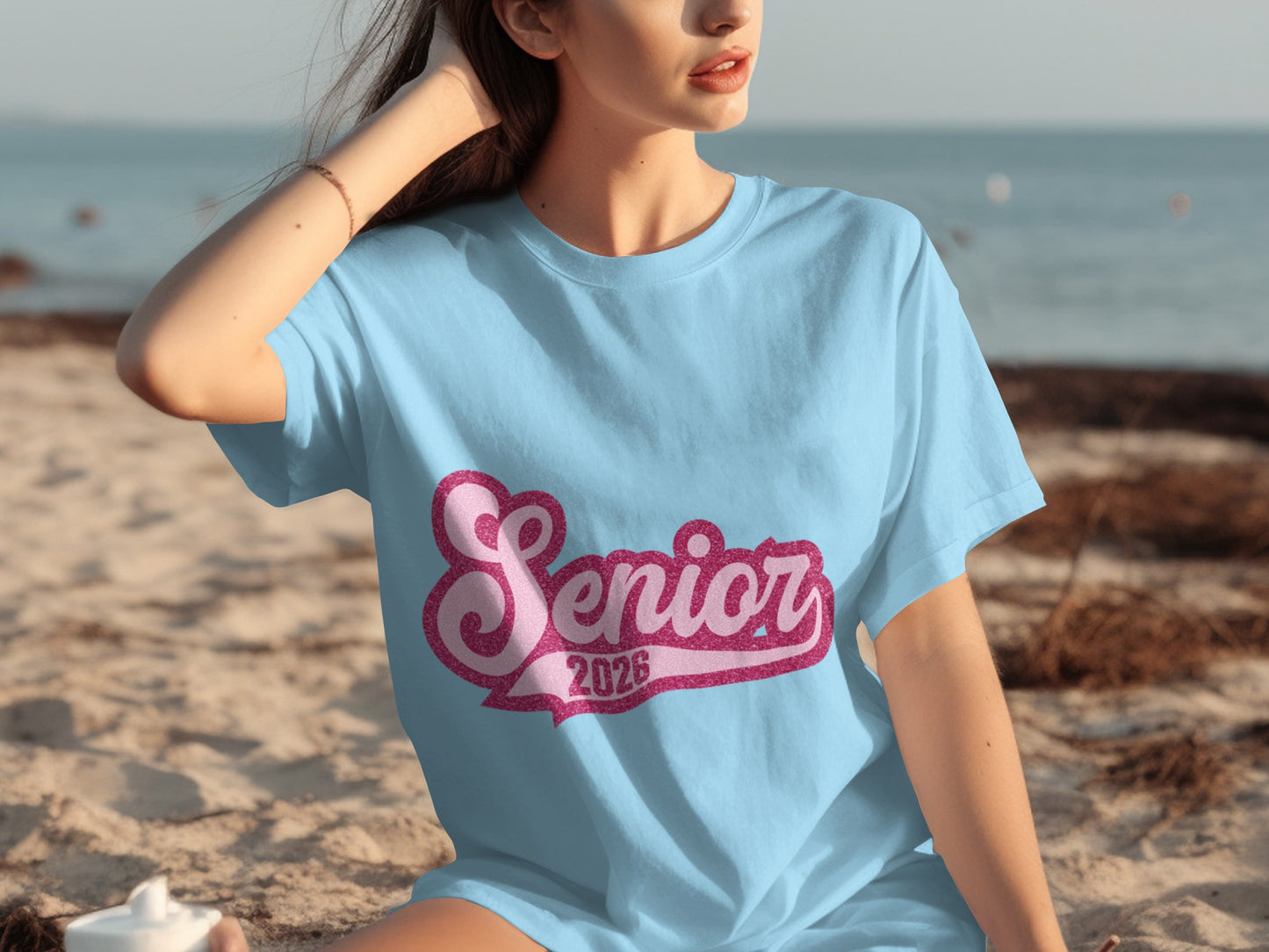 Senior 2026 Graphic Blue T-Shirt Customizable Product