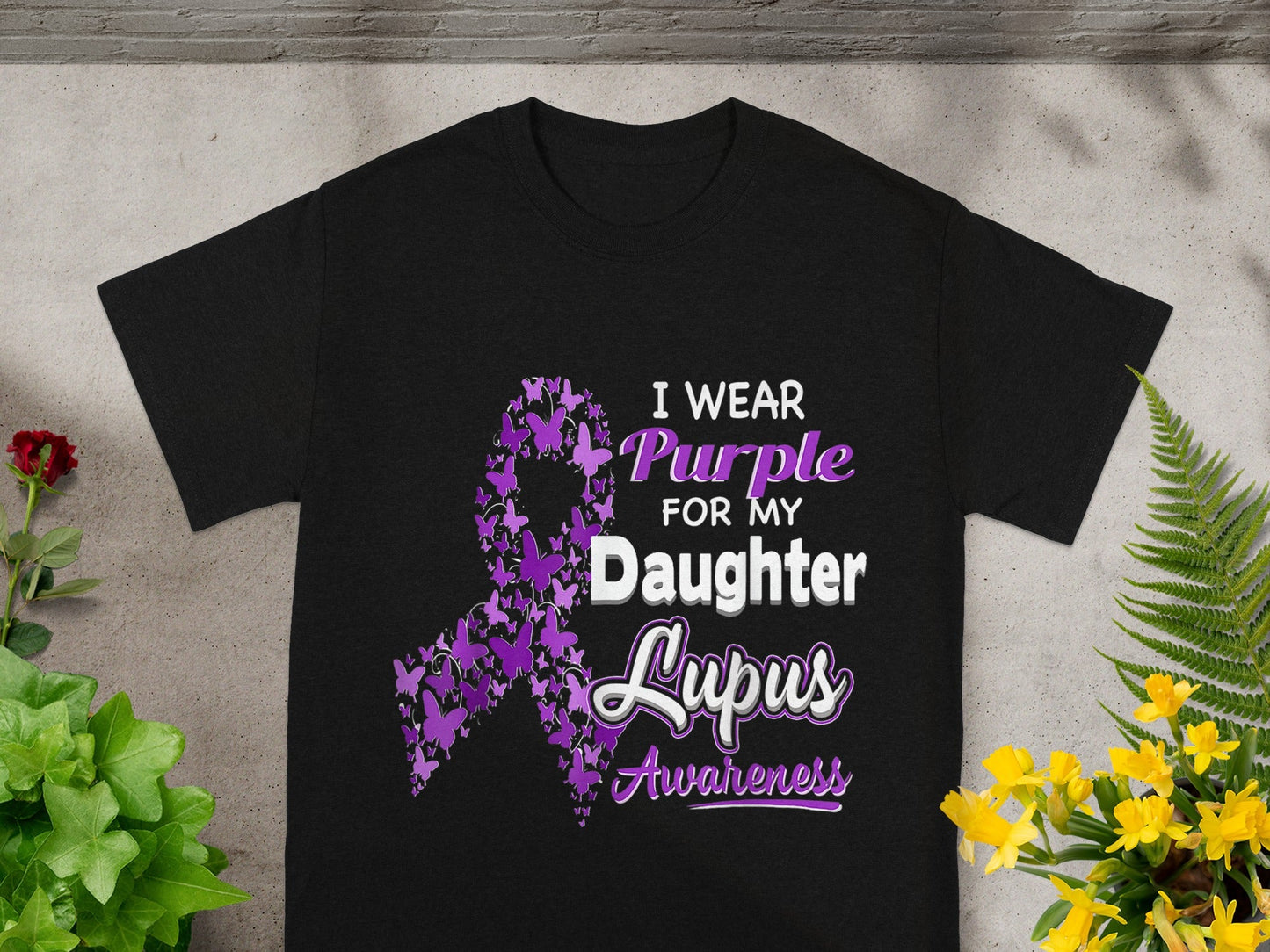 I Wear Purple For My Daughter Lupus Awareness Shirt