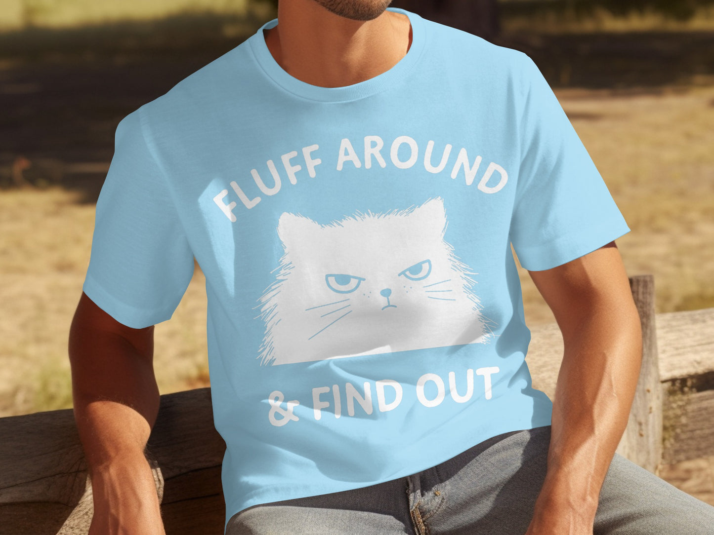 Fluff Around & Find Out Angry Cat Graphic T-shirt