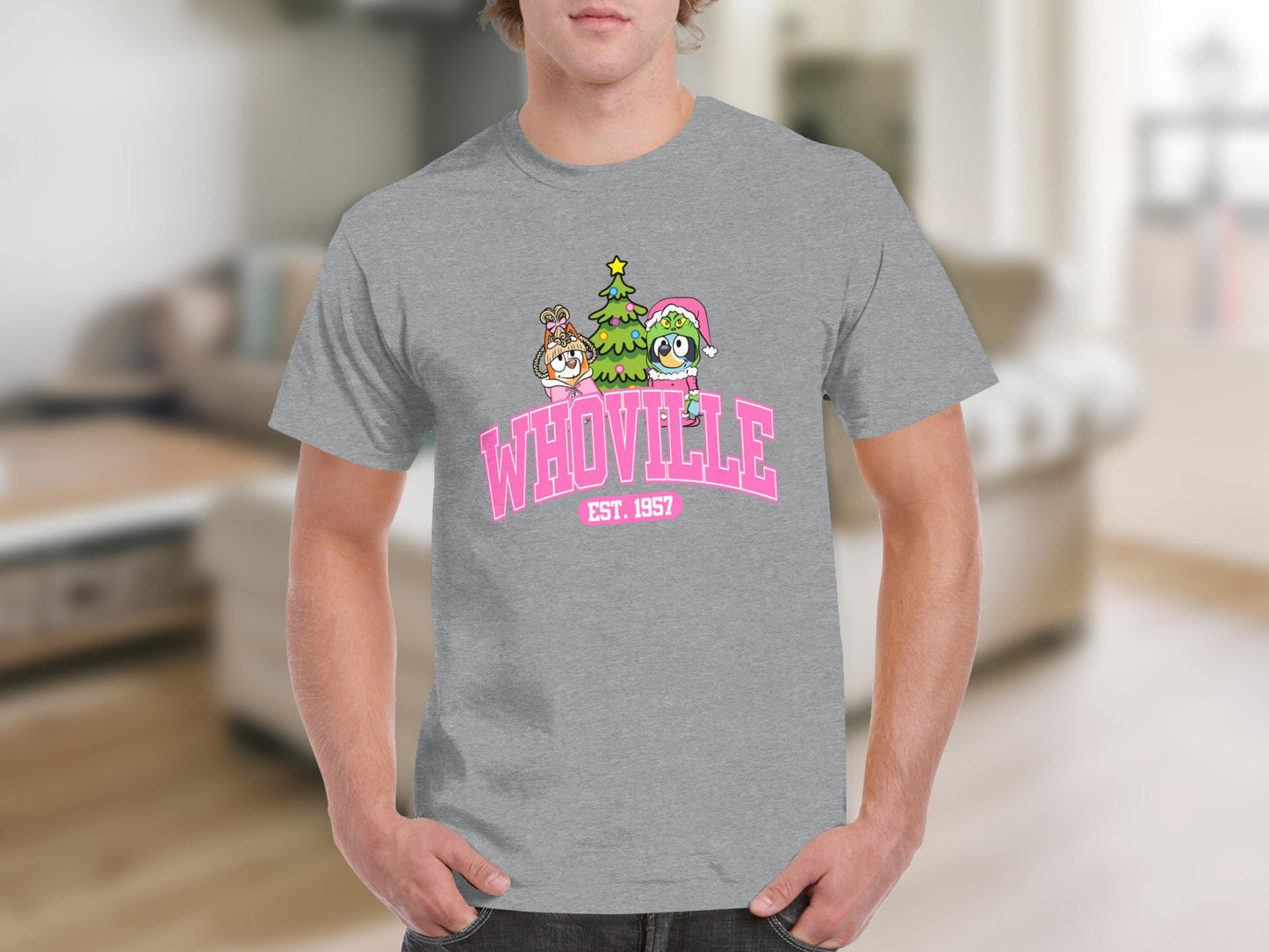WHOVILLE EST 1957 Christmas Cartoon Graphic T-Shirt
