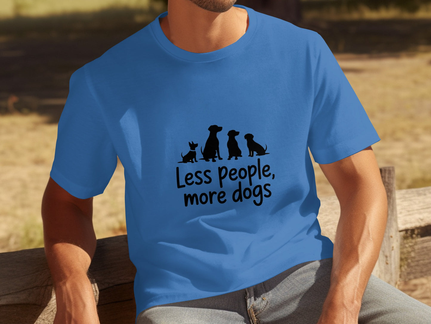 Less People More Dogs Graphic T-shirt