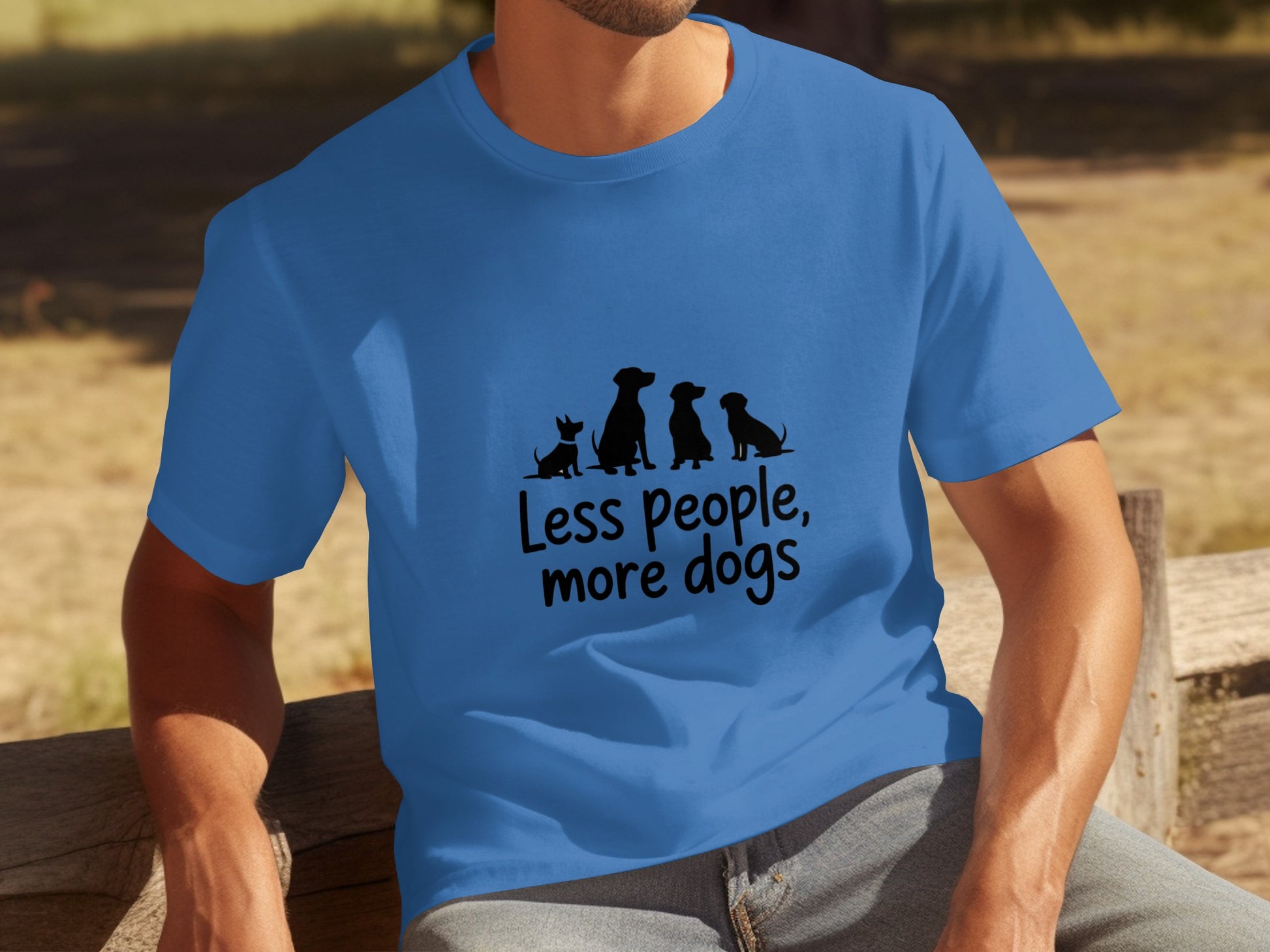 Less People More Dogs Graphic T-shirt