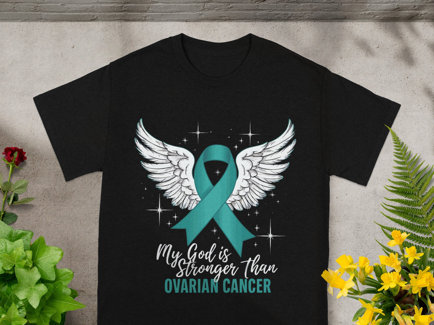 My God is Stronger Than Ovarian Cancer Shirt