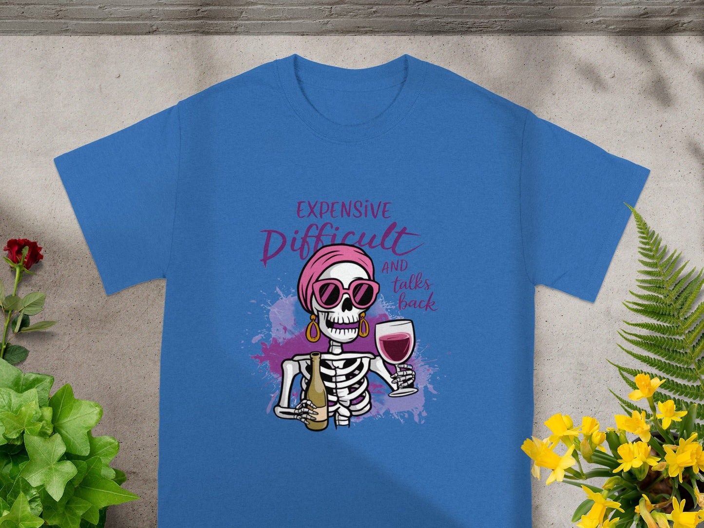 Expensive Difficult Talks Back Skeleton Graphic T-shirt