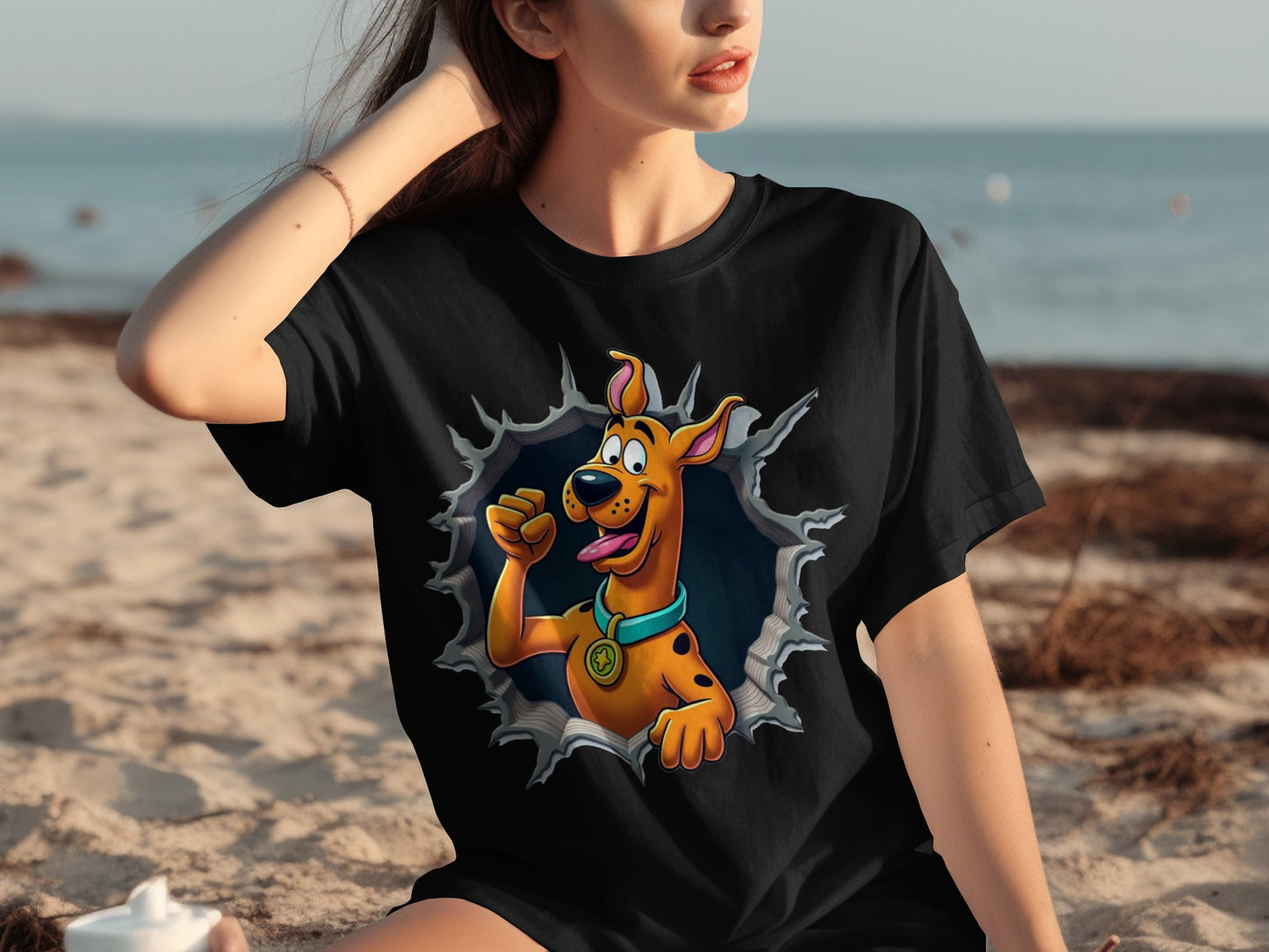 Scooby Doo Breaking Through Design T-Shirt