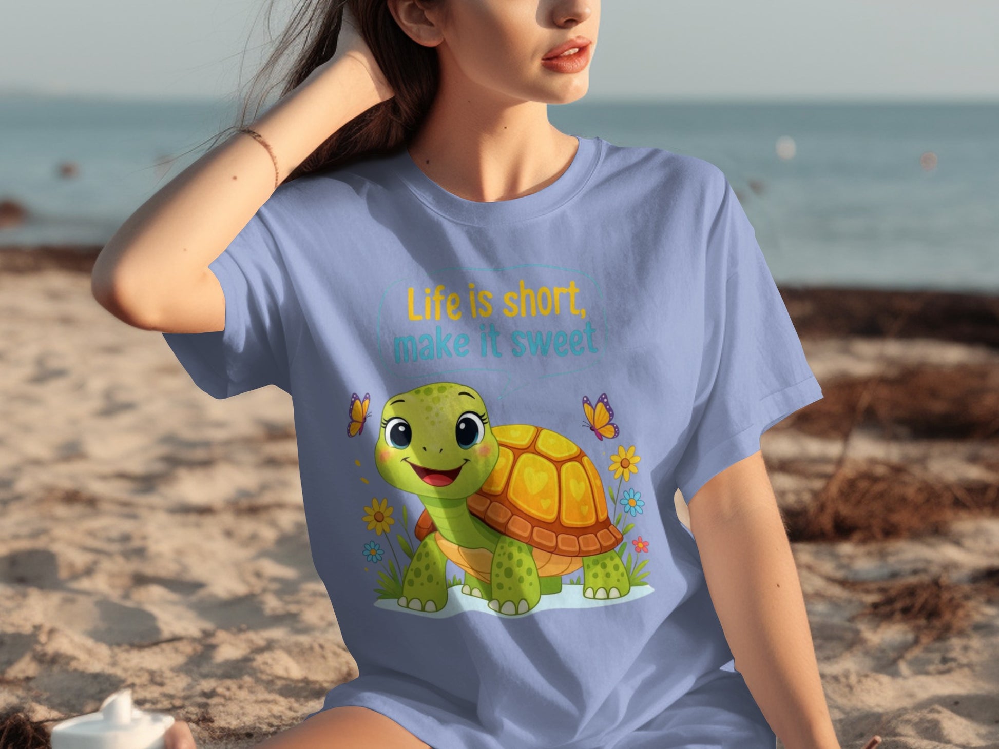 Life is Short Make It Sweet Turtle Graphic T-Shirt