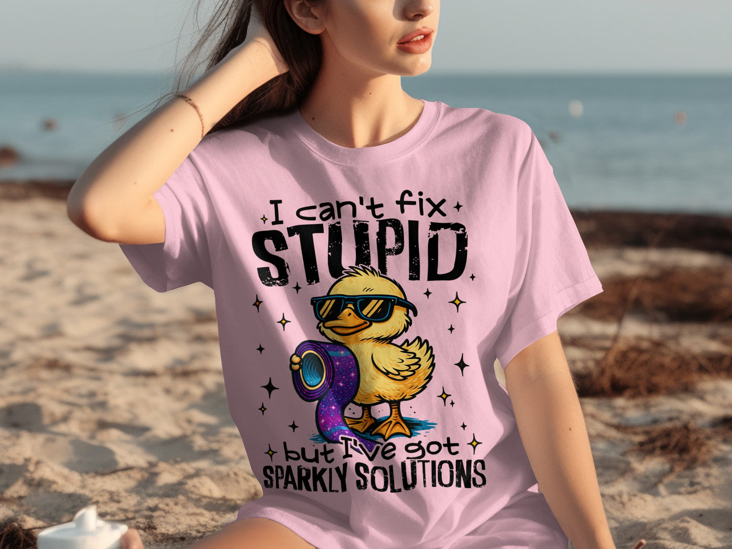 I Can't Fix Stupid Duck With Sparkly Solutions T-Shirt