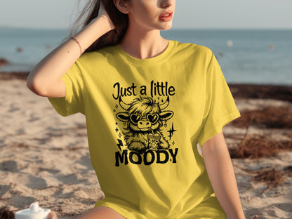 Just a Little Moody Graphic Tee Shirt for Women